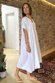 Made in Italy Kos Smock Dress White /14 =
